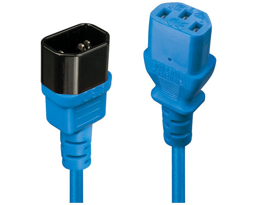 Lindy 30471 cable de transmisi&oacute;n Negro, Azul 1 m C14 acoplador C13 acoplador (Espera 4 dias)