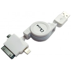 CABLE USB RETRACTIL 3 EN 1 IPHONE/IPAD - MICRO USB Y LIGHTNING (IPHONE 5) LL-AT-10 (Espera 5 dias)