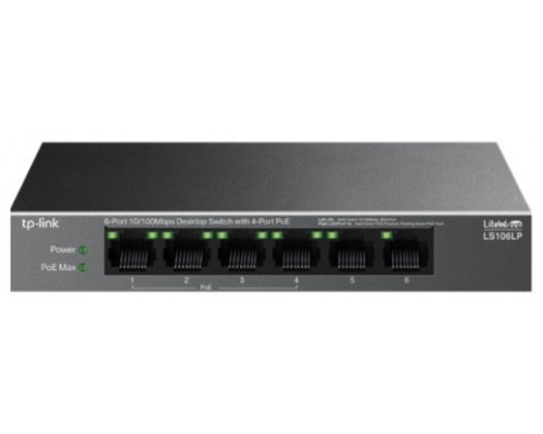 SWITCH NO GESTIONABLE TP-LINK LS106LP LITEWAVE 6P