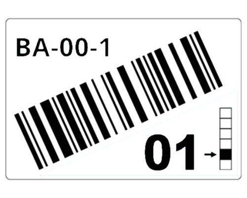 BROTHER Caja de 1 rollo de etiquetas precortadas para estanterias y estanterias paletizadas de 55 x 85 mm. Blanco, para codigos de barras - 340 etiquetas/rollo