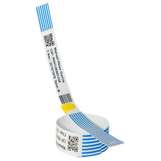 BROTHER Caja de 20 rollos de etiquetas hospitalarias imprimibles azules de 20 x 254mm - 125 pulseras/rollo