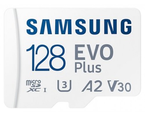 MICRO SD 128 GB EVO+ 1 ADAP. CLASS 10 SAMSUNG (Espera 4 dias)