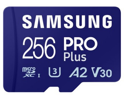 MICRO SD 256 GB PRO PLUS 1 ADAP. CLASS 10 SAMSUNG (Espera 4 dias)