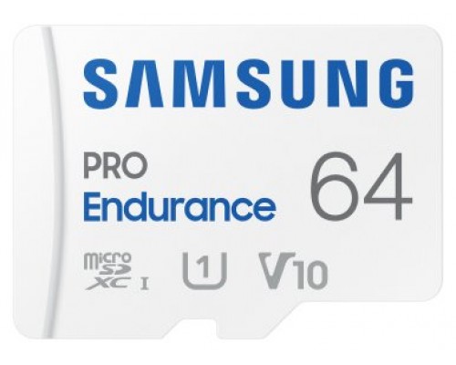 MICRO SD 64 GB PRO ENDURANCE 1 ADAP. CLASS 10 SAMSUNG (Espera 4 dias)