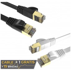 Cable + 1 GRATIS Planos Ethernet 8P8C F/STP 32AWG 2m Max Connection (Espera 2 dias)