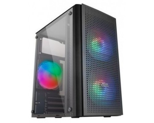 CAJA MICROATX GAMING MARS GAMING MC300 BLACK FRONTAL