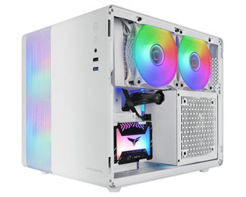 CAJA MINITORRE MICROATX MC400 BLANCO MARS GAMING (Espera 4 dias)