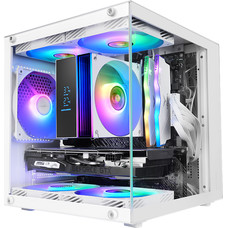 CAJA MINITORRE MICROATX MCCUBE BLANCO MARS GAMING (Espera 4 dias)