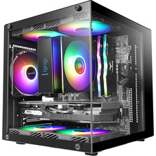 CAJA MINITORRE MICROATX MCCUBE NEGRO MARS GAMING (Espera 4 dias)