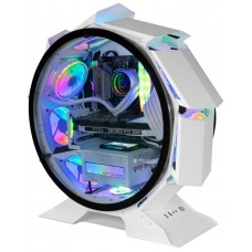 Mars Gaming MCORB Blanco Caja PC Gaming Micro-ATX XL Diseño Circular Custom Doble Cristal Templado (Espera 4 dias)