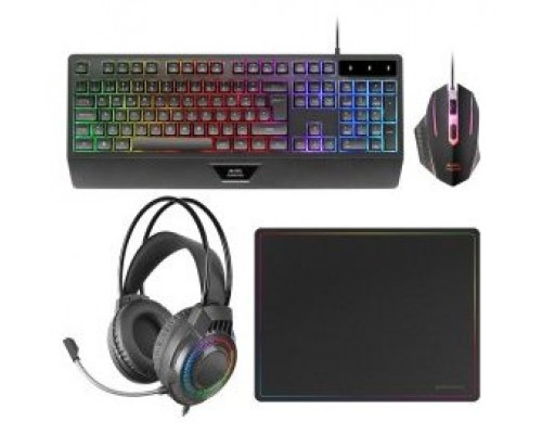 TECLADO MOUSE HEADSET Y ALFOMBRILLA MARS GAMING-SX5 TECLADO MOUSE HEADSET Y ALFOMBRILLA MARS GAMING