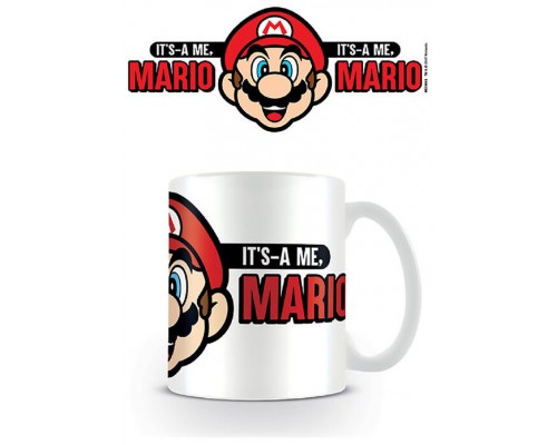 TAZA DESAYUNO SUPER MARIO ITS A ME - MARIO PYRAMID INTERNATIONAL REDSTRING MG24845 (Espera 4 dias)