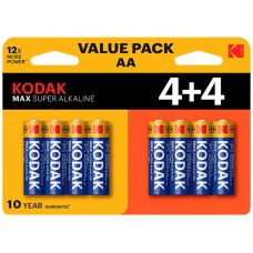 PILAS AA KODAK MAX ALCALINA LR6 PACK 8 (4+4) UNIDADES-SX4 PILAS AA KODAK MAX ALCALINA LR6 PACK 8 (4+4) UNIDADES