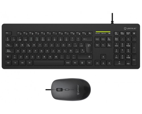 TECLADO UNYKA USB  KIT T+R MK211 PRO Slim ULTRADELGADO