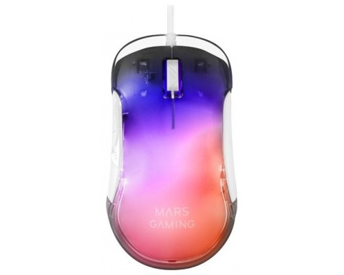 MOUSE MARS GAMING RGB MMGLOWW WHITE 12800DPI