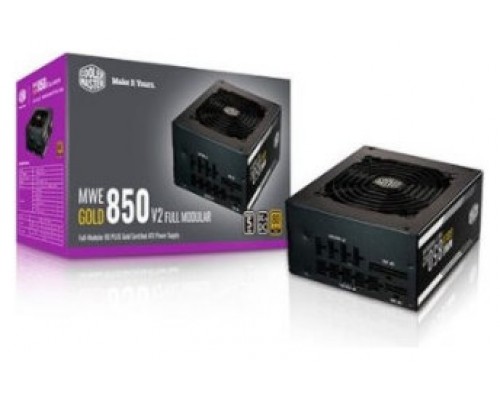 Cooler Master MWE Gold 850 - V2 Full Modular unidad de fuente de alimentación 850 W 24-pin ATX ATX Negro (Espera 4 dias)