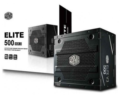 Cooler Master Elite V3 unidad de fuente de alimentación 500 W 20+4 pin ATX ATX Negro (Espera 4 dias)