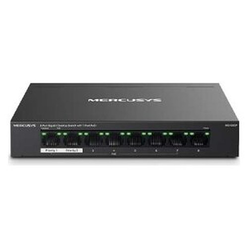 Mercusys MS108GP switch Gestionado Gigabit Ethernet (10/100/1000) Energ&iacute;a sobre Ethernet (PoE) Negro (Espera 4 dias)