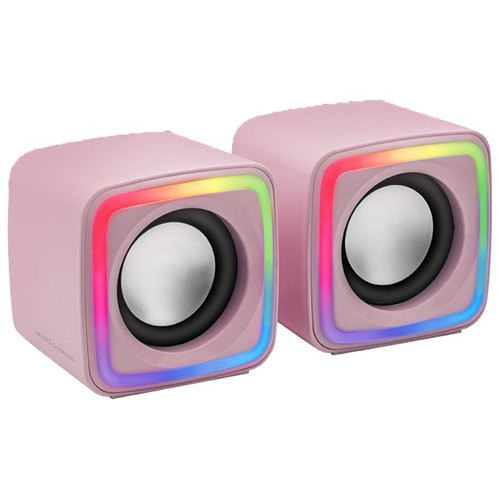 ALTAVOCES 2.0 MARS GAMING MSCUBE PINK 8W RMS SONIDO-SX3 ALTAVOCES 2.0 MARS GAMING MSCUBE PINK 8W RMS SONIDO