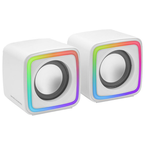 ALTAVOCES 2.0 MARS GAMING MSCUBE WHITE 8W RMS SONIDO-SX3 ALTAVOCES 2.0 MARS GAMING MSCUBE WHITE 8W RMS SONIDO