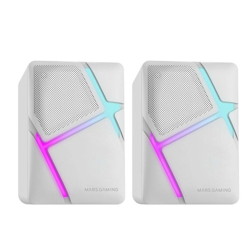 ALTAVOCES 2.0 MARS GAMING MSHW BLANCO 10W ILUMINACION