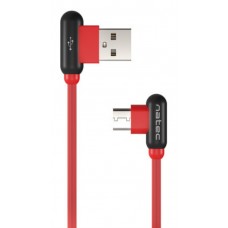 CABLE NATEC USB-C MACHO A USB-A 2.0 MACHO 1M CONECTORES EN ANGULO ROJO EN CAJA-SX3 CABLE NATEC USB-C MACHO A USB-A 2.0 MACHO 1M CONECTORES EN ANGULO ROJO EN CAJA