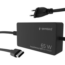 GEMBIRD Cargador rápido USB tipo C PD de 65 W GaN-SX4 GEMBIRD Cargador rápido USB tipo C PD de 65 W GaN