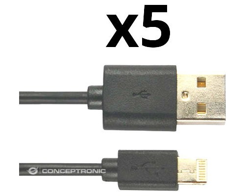 KIT 5 UNIDADES CABLE LIGHTING NORTESS IPHONE 5  6/7/8/