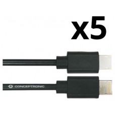 KIT 5 UNIDADES CABLE USB 3.0 A MACHO A USB-C  NORTESS