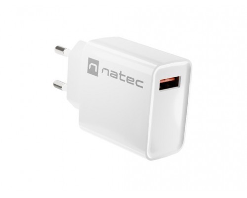 CARGADOR NATEC RIBERA 18W 1XUSB-A QC3.0 BLANCO