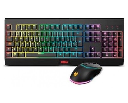 KROM KABALA  | Kit Teclado y Ratón Wireless RGB SP