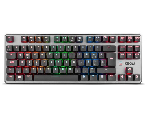 TECLADO GAMING KROM KERNEL TKL USB RETROILUMINADO MECANICO NEGRO