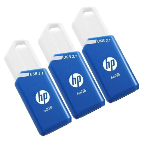 MEMORIA USB 3.1 HP 3x64GB X755W PACK AZUL-SX8 MEMORIA USB 3.1 HP 3x64GB X755W PACK AZUL