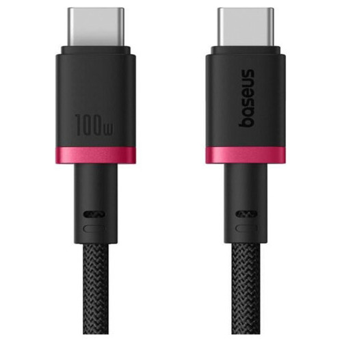 BASEUS DURA SERIES FAST CHARGING CABLE TYPE-C TO TYPE-C 100W 1M RED+BLACK (Espera 4 dias)