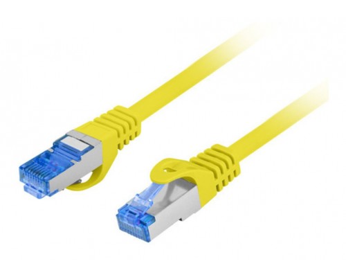 CABLE RED LANBERG CAT.6A S/FTP LSZH CCA 0.25M AMARILLO FLUKE PASSED