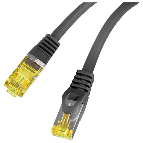 CABLE RED LANBERG LATIGUILLO CAT.6A S/FTP LSZH CU 0.5M NEGRO FLUKE PASSED-SX3 CABLE RED LANBERG LATIGUILLO CAT.6A S/FTP LSZH CU 0.5M NEGRO FLUKE PASSED