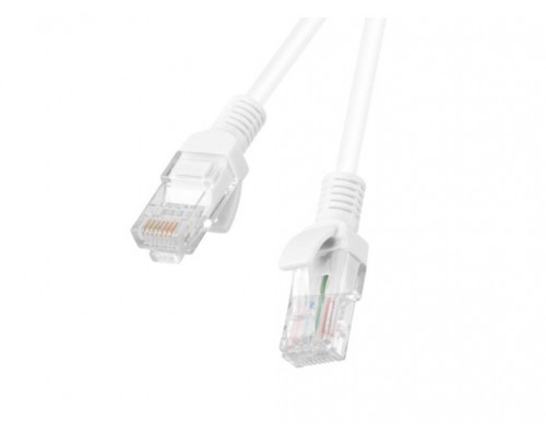 CABLE RED LANBERG LATIGUILLO CAT.5E UTP 1M BLANCO FLUKE  PASSED