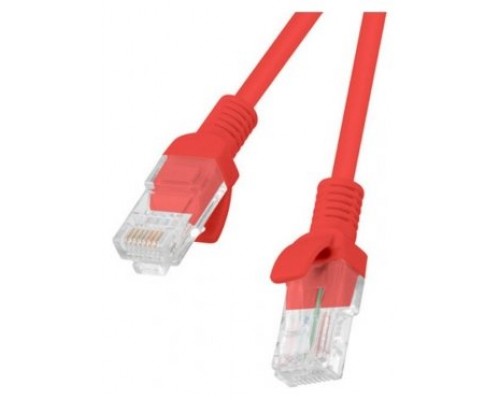 CABLE RED LANBERG LATIGUILLO CAT.6 UTP 1M ROJO FLUKE  PASSED