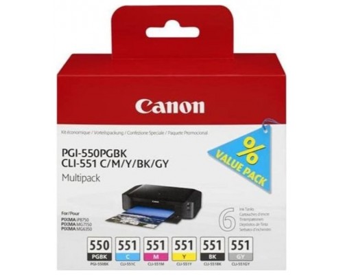 CARTUCHO CANON PGI550 + CLI551 (Espera 4 dias)