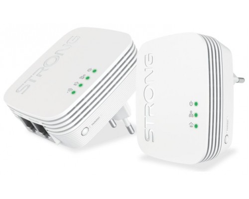 Strong POWERLWF600DUOMINI adaptador de red PowerLine 600 Mbit/s Ethernet Wifi Blanco 2 pieza(s) (Espera 4 dias)