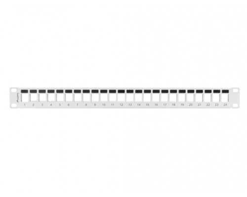 PATCH PANEL LANBERG 24 PUERTOS 1U RACK 19 PARA MODULOS KEYSTONE GRIS