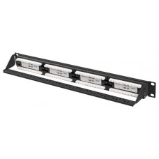 PATCH PANEL LANBERG 24 PUERTOS 1U 19? CAT.6A UTP NEGRO