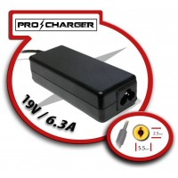 Cargador 19V/6.3A 5.5mm x 2.5mm 120w Pro Charger (Espera 2 dias)