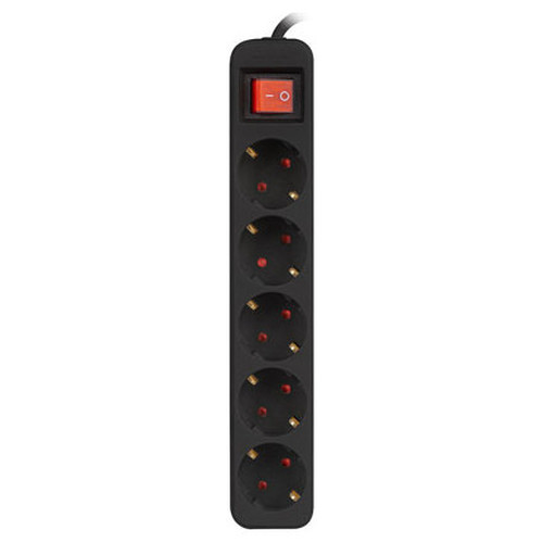 REGLETA LANBERG 5 TOMAS SCHUKO CON PROTECION NEGRA 3M-SX3 REGLETA LANBERG 5 TOMAS SCHUKO CON PROTECION NEGRA 3M