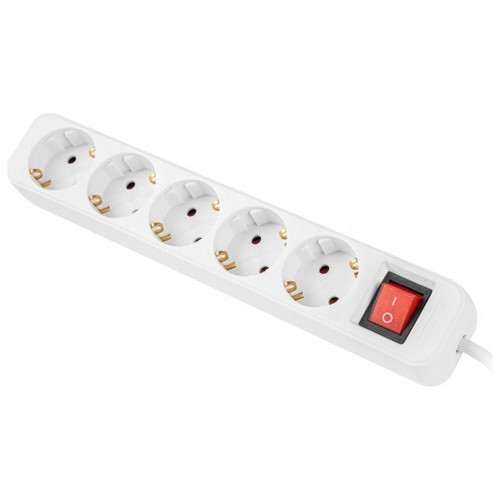 REGLETA LANBERG 5 TOMAS SCHUKO CON PROTECION BLANCA 3M-SX3 REGLETA LANBERG 5 TOMAS SCHUKO CON PROTECION BLANCA 3M