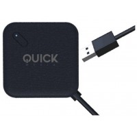 Quick Media QMH304PB hub de interfaz USB 3.2 Gen 1 (3.1 Gen 1) Type-A 5000 Mbit/s Negro (Espera 4 dias)
