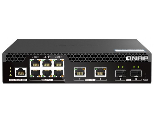 QNAP QSW-M2106PR-2S2T switch Gestionado L2 10G Ethernet (100/1000/10000) Energía sobre Ethernet (PoE) 1U Negro (Espera 4 dias)