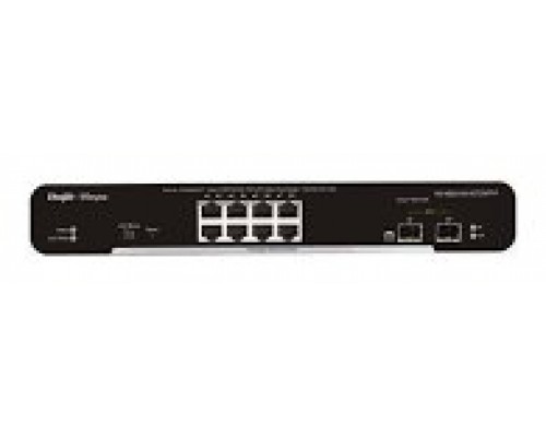 REYEE 8-Port Gigabit L2 Managed Switch, 8 Gigabit RJ45 Ports,2 SFP Slots, Desktop Steel Case