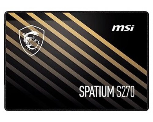 MSI SPATIUM S270 SATA 2.5 480GB unidad de estado sólido 2.5" Serial ATA III 3D NAND (Espera 4 dias)