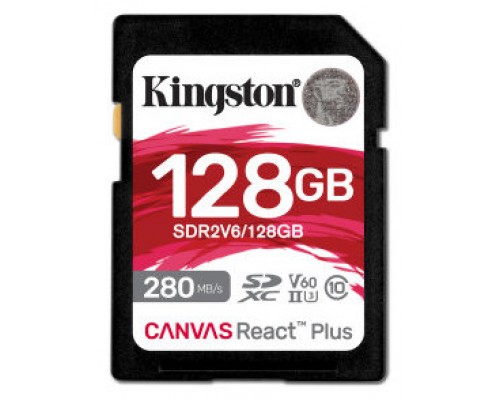 Kingston Technology Canvas React Plus 128 GB SDXC UHS-II Clase 10 (Espera 4 dias)